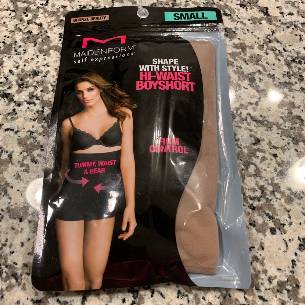 Shaper Hi-Waist Boyshort Firm Control Tan Small
